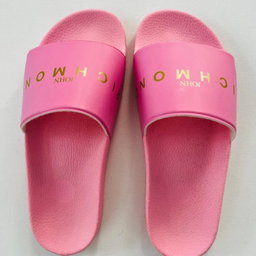 John Richmond Slides Sandal Pink / Gold